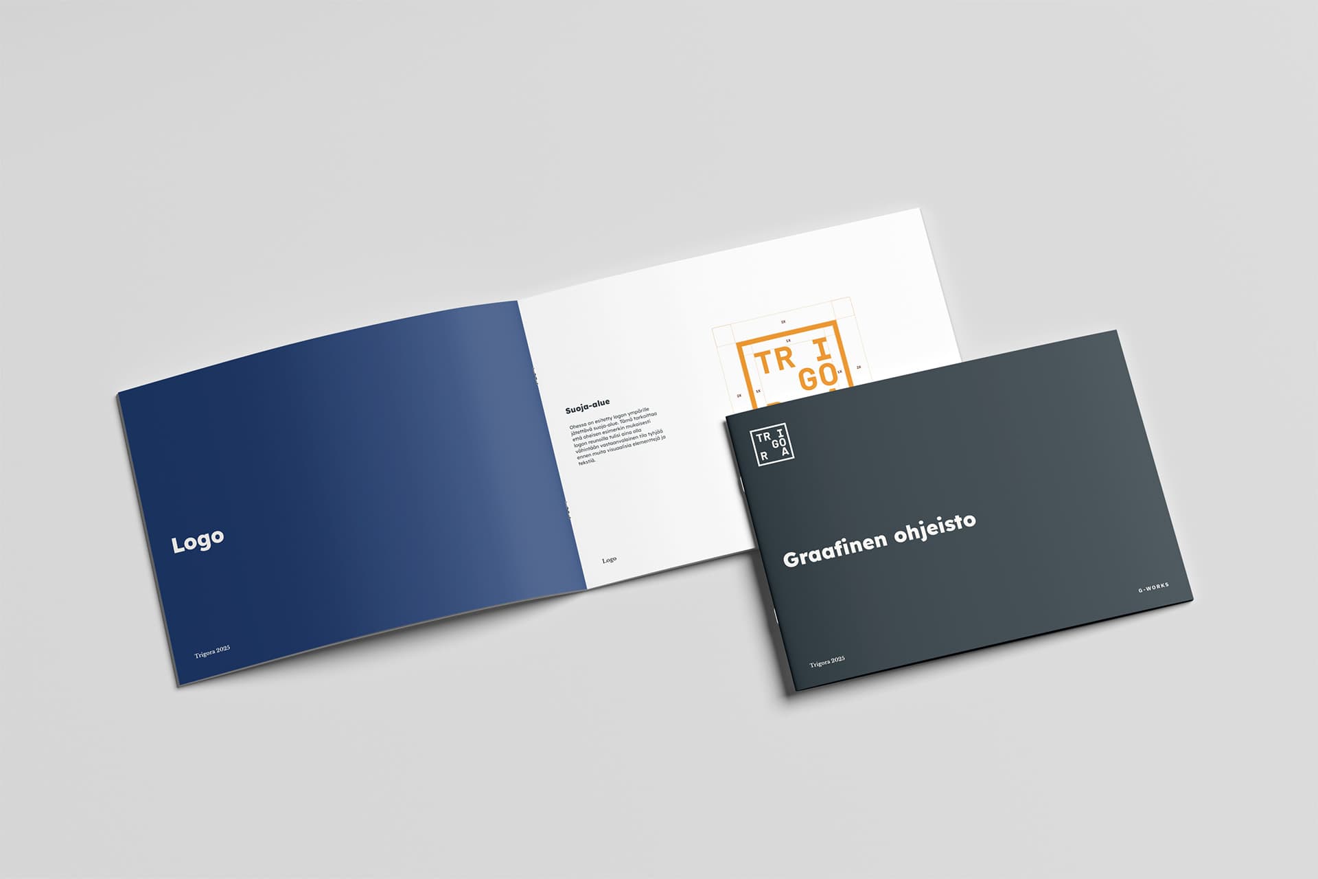 Kuvassa Trigoran uusi graafinen ohjeisto.